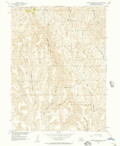 United States Geological Survey Jeffrey Reservoir SW, NE (1956, 24000-Scale) digital map