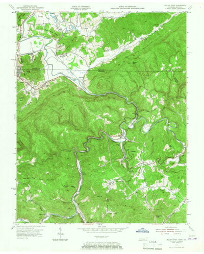 United States Geological Survey Jellico East, TN-KY (1953, 24000-Scale) digital map