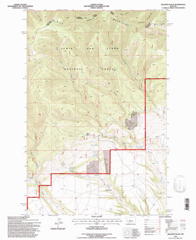United States Geological Survey Jellison Place, MT (1995, 24000-Scale) digital map