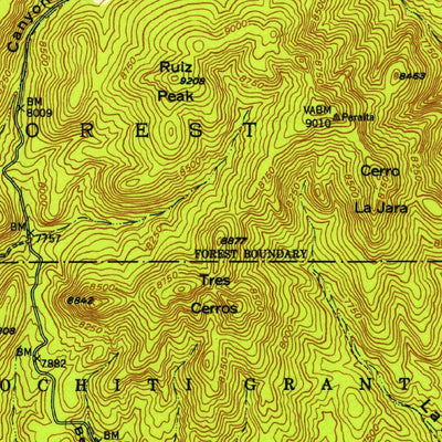 United States Geological Survey Jemez, NM (1943, 62500-Scale) digital map