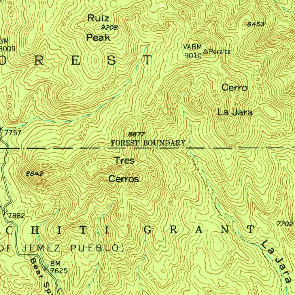 Jemez, NM (1952, 62500-Scale) Map by United States Geological Survey ...