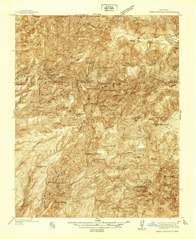 United States Geological Survey Jemez Springs, NM (1937, 48000-Scale) digital map
