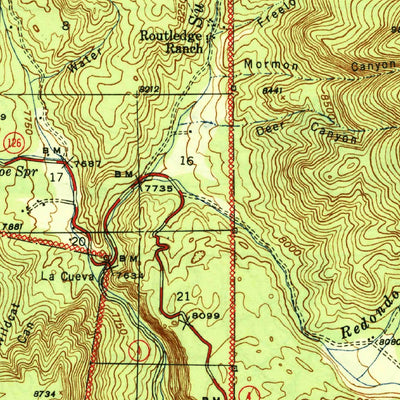 United States Geological Survey Jemez Springs, NM (1944, 62500-Scale) digital map