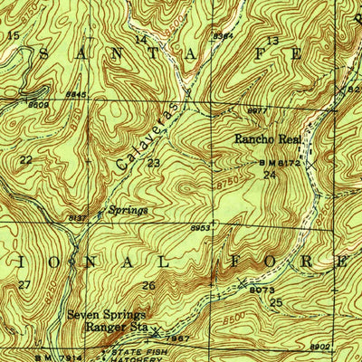United States Geological Survey Jemez Springs, NM (1944, 62500-Scale) digital map