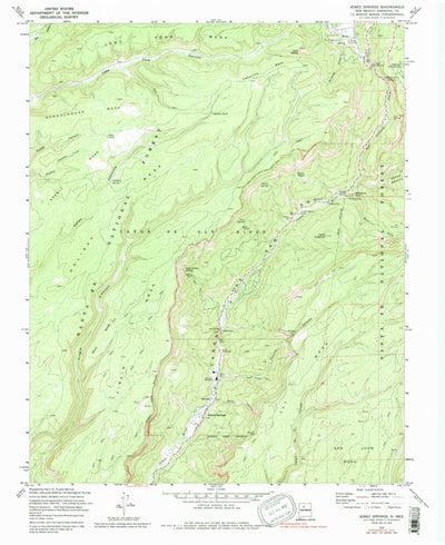 United States Geological Survey Jemez Springs, NM (1970, 24000-Scale) digital map