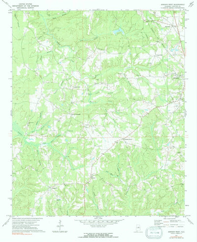 United States Geological Survey Jemison West, AL (1971, 24000-Scale) digital map