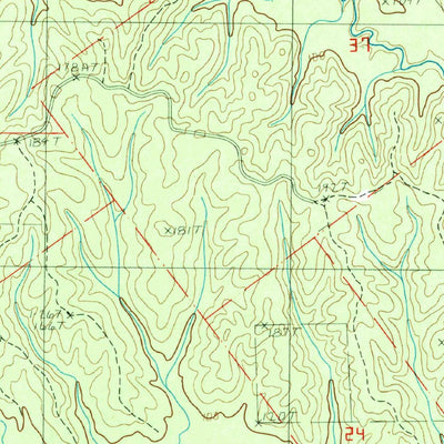 United States Geological Survey Jena East, LA (1985, 24000-Scale) digital map