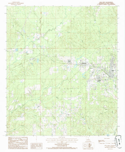 United States Geological Survey Jena West, LA (1985, 24000-Scale) digital map