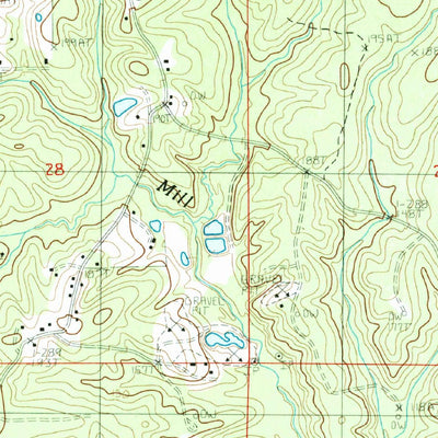 United States Geological Survey Jena West, LA (1985, 24000-Scale) digital map