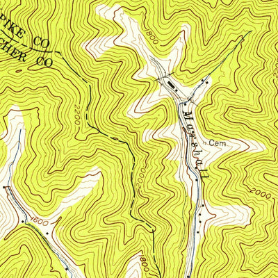 United States Geological Survey Jenkins East, KY-VA (1954, 24000-Scale) digital map