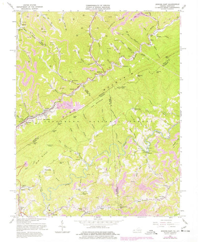 United States Geological Survey Jenkins East, KY-VA (1963, 24000-Scale) digital map