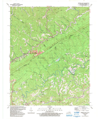 United States Geological Survey Jenkins East, KY-VA (1992, 24000-Scale) digital map