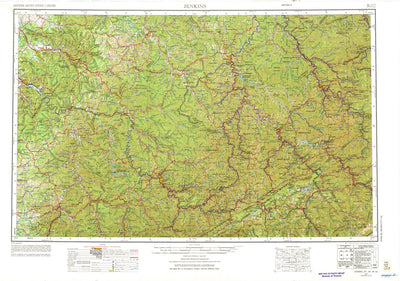 United States Geological Survey Jenkins, KY-VA-WV (1957, 250000-Scale) digital map