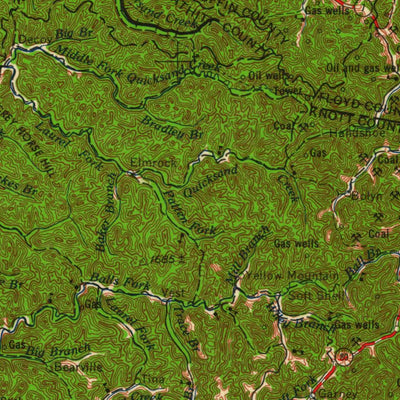 United States Geological Survey Jenkins, KY-VA-WV (1960, 250000-Scale) digital map