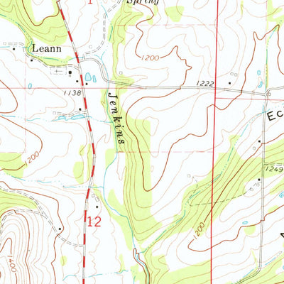United States Geological Survey Jenkins, MO (1974, 24000-Scale) digital map