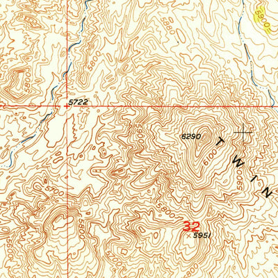 United States Geological Survey Jenkins Mountain, WY (1951, 24000-Scale) digital map