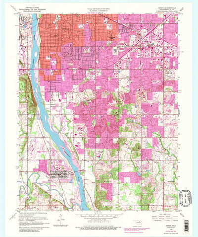 United States Geological Survey Jenks, OK (1952, 24000-Scale) digital map