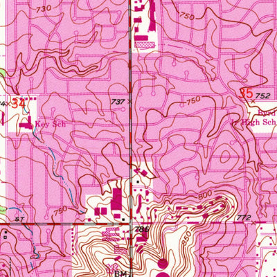 United States Geological Survey Jenks, OK (1952, 24000-Scale) digital map