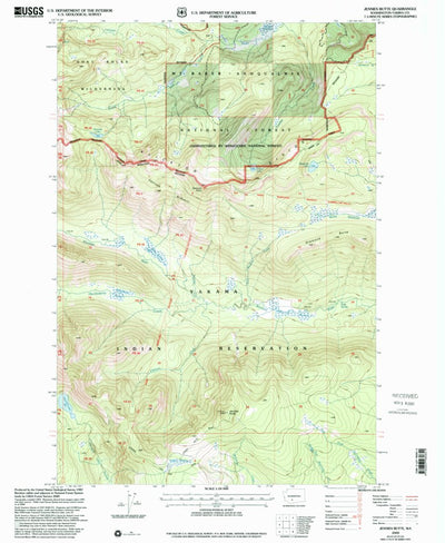 United States Geological Survey Jennies Butte, WA (2000, 24000-Scale) digital map