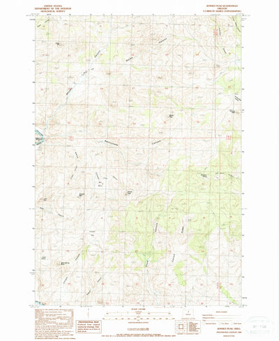 United States Geological Survey Jennies Peak, OR (1988, 24000-Scale) digital map