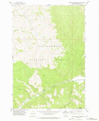 United States Geological Survey Jennings Camp Creek, MT (1977, 24000-Scale) digital map