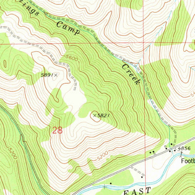 United States Geological Survey Jennings Camp Creek, MT (1977, 24000-Scale) digital map