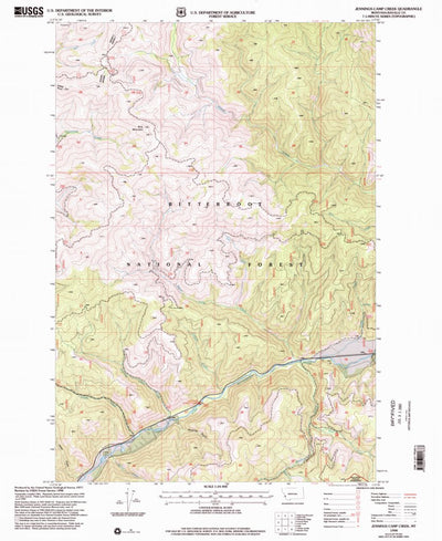 United States Geological Survey Jennings Camp Creek, MT (1998, 24000-Scale) digital map