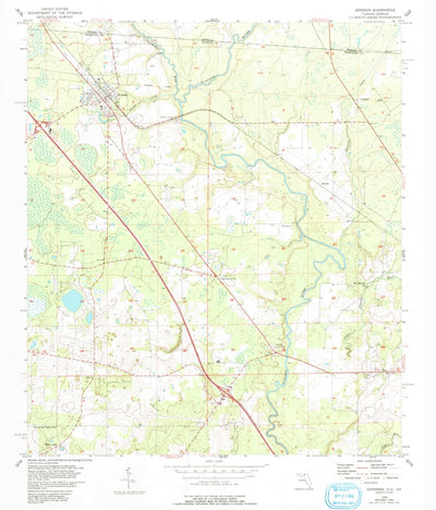 United States Geological Survey Jennings, FL-GA (1956, 24000-Scale) digital map