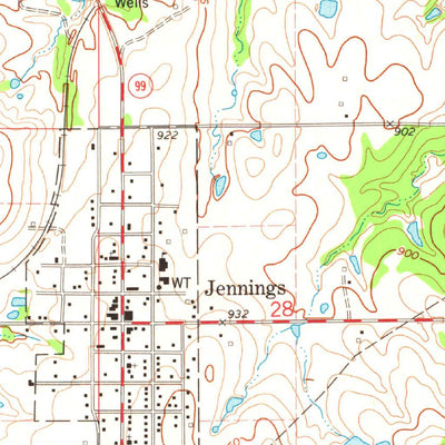 United States Geological Survey Jennings, OK (1978, 24000-Scale) digital map