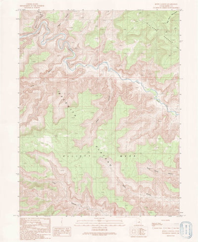 United States Geological Survey Jenny Canyon, UT (1991, 24000-Scale) digital map