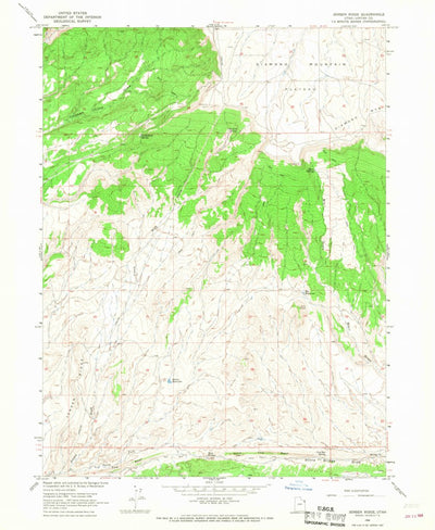 United States Geological Survey Jensen Ridge, UT (1966, 24000-Scale) digital map