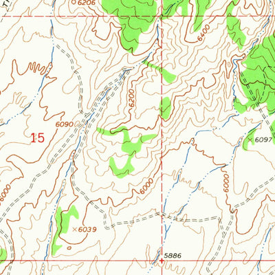 United States Geological Survey Jensen Ridge, UT (1966, 24000-Scale) digital map