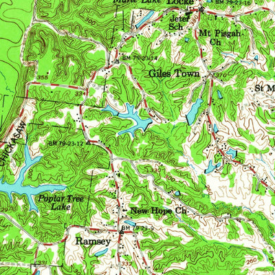 United States Geological Survey Jericho, AR-TN (1961, 62500-Scale) digital map
