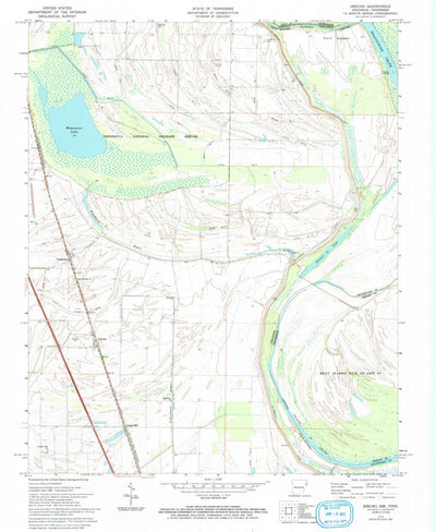 United States Geological Survey Jericho, AR-TN (1970, 24000-Scale) digital map