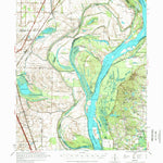 United States Geological Survey Jericho, AR-TN (1975, 62500-Scale) digital map