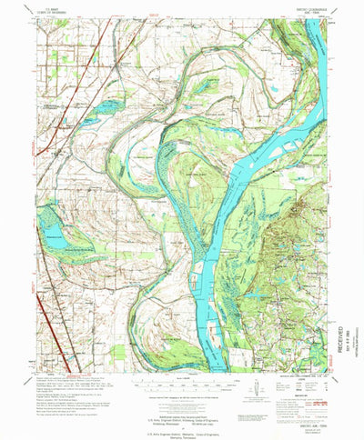 United States Geological Survey Jericho, AR-TN (1975, 62500-Scale) digital map