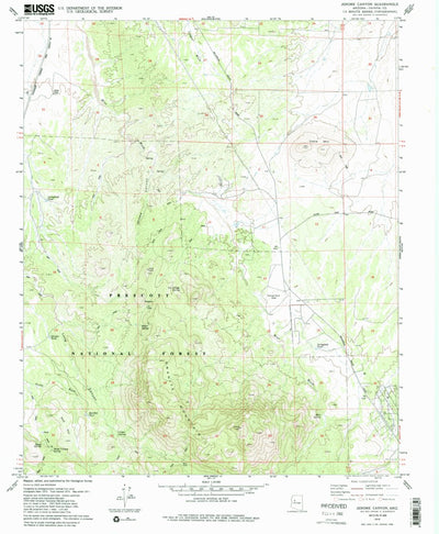 United States Geological Survey Jerome Canyon, AZ (1979, 24000-Scale) digital map