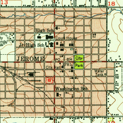 United States Geological Survey Jerome, ID (1950, 24000-Scale) digital map