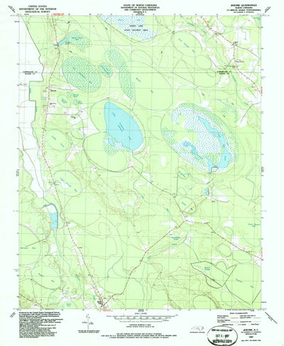 United States Geological Survey Jerome, NC (1987, 24000-Scale) digital map