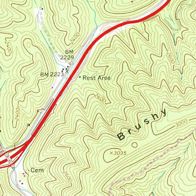United States Geological Survey Jerrys Run, VA-WV (1966, 24000-Scale) digital map