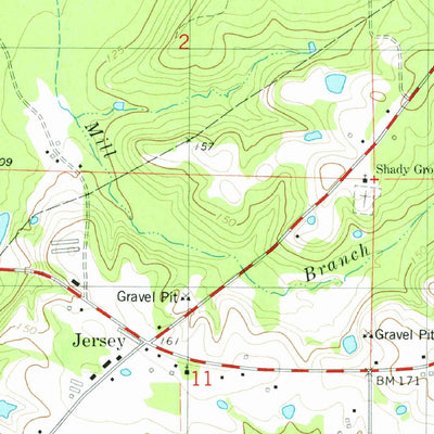 United States Geological Survey Jersey, AR (1981, 24000-Scale) digital map