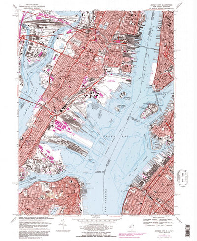 United States Geological Survey Jersey City, NJ-NY (1967, 24000-Scale) digital map