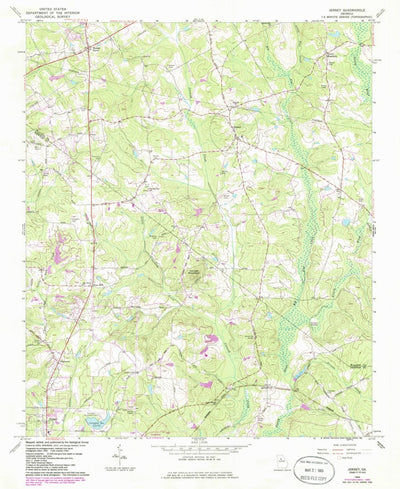 United States Geological Survey Jersey, GA (1964, 24000-Scale) digital map