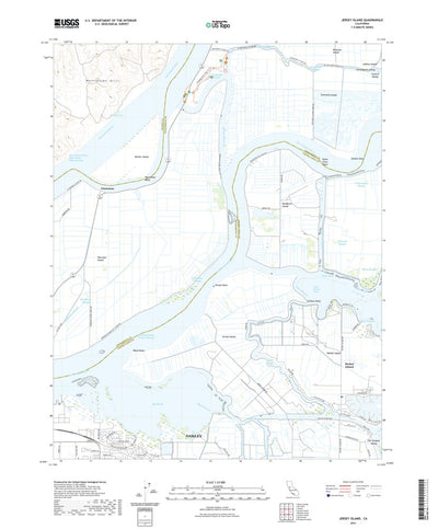 United States Geological Survey Jersey Island, CA (2021, 24000-Scale) digital map