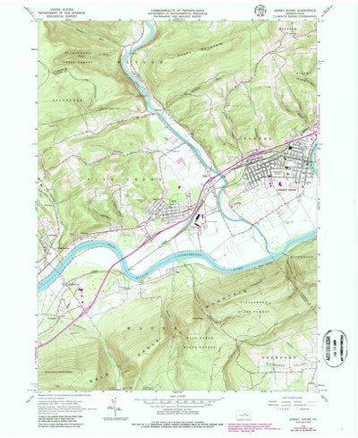 United States Geological Survey Jersey Shore, PA (1965, 24000-Scale) digital map