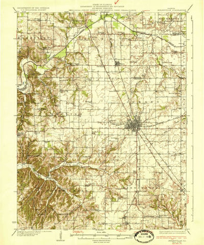 United States Geological Survey Jerseyville, IL (1933, 62500-Scale) digital map