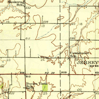 United States Geological Survey Jerseyville, IL (1933, 62500-Scale) digital map