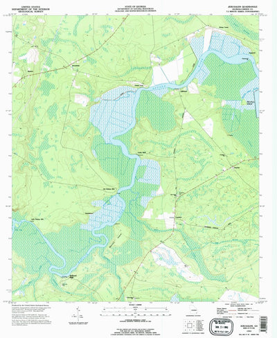 United States Geological Survey Jerusalem, GA (1993, 24000-Scale) digital map
