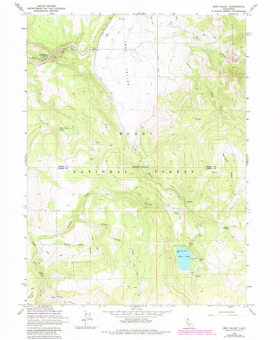 United States Geological Survey Jess Valley, CA (1962, 24000-Scale) digital map