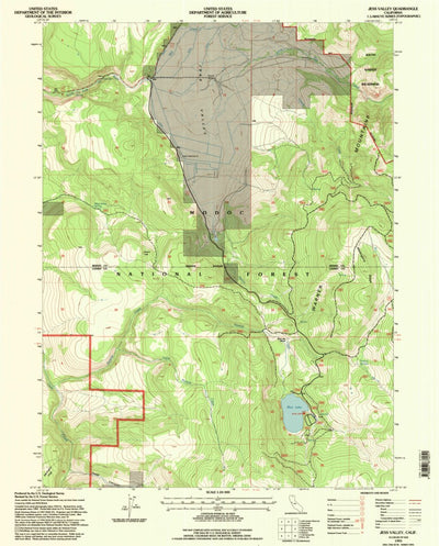 United States Geological Survey Jess Valley, CA (1993, 24000-Scale) digital map
